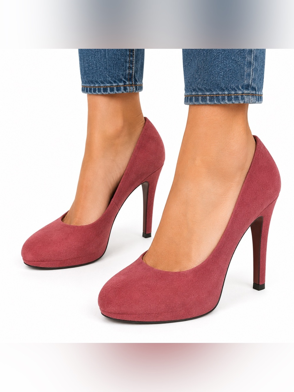 Joan & David Daerina Pink Suede Leather 4.5” Stiletto Pumps Size 6M